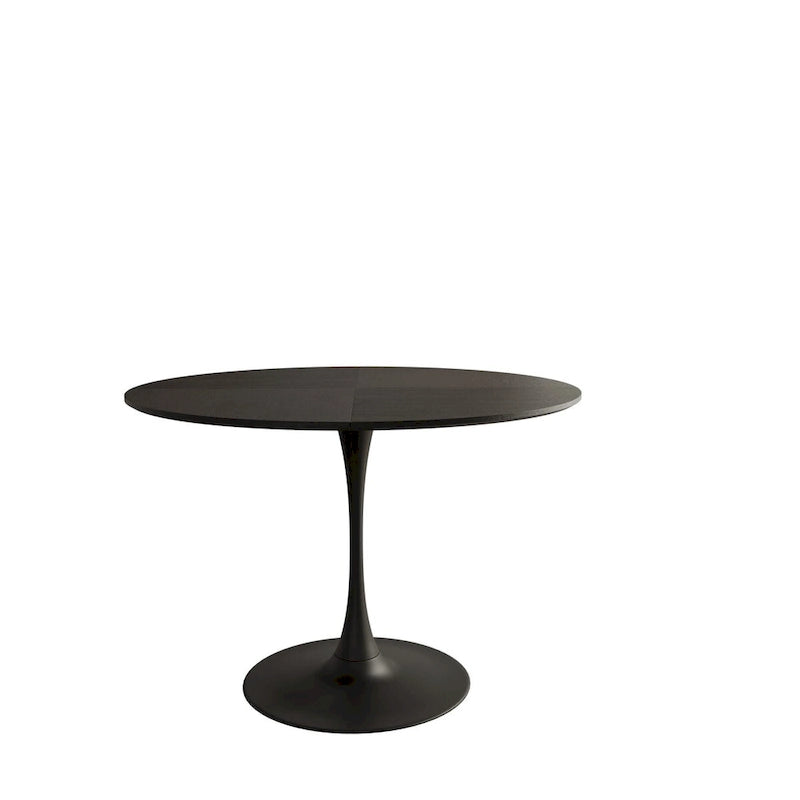 Modern Round Dining Table,with Metal Base