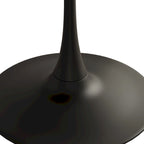 Modern Round Dining Table,with Metal Base