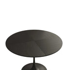 Modern Round Dining Table,with Metal Base