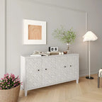 Accent Cabinet 4 Door Wooden Cabinet Sideboard Buffet