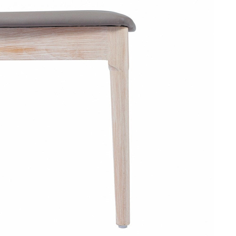 Commercial Solid Wood Dining Chair with Vinyl Padded Seat - Set of 2