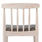 Commercial Solid Wood Dining Chair with Vinyl Padded Seat - Set of 2