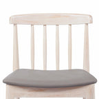 Commercial Solid Wood Dining Chair with Vinyl Padded Seat - Set of 2