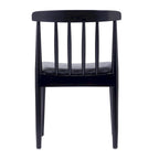 Commercial Solid Wood Dining Chair with Vinyl Padded Seat - Set of 2