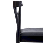 Commercial Solid Wood Dining Chair with Vinyl Padded Seat - Set of 2