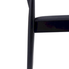 Commercial Solid Wood Dining Chair with Vinyl Padded Seat - Set of 2