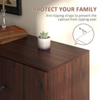 Sideboard with 2 Cupboards, 3 Drawers and Adjustable Shelves