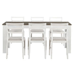 7-Piece Wooden Dining Table Set with 12 Leaf