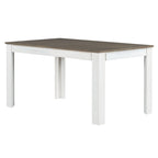 7-Piece Wooden Dining Table Set with 12 Leaf