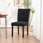 Set of 2 Fabric Upholstered Simple and Modern Design Tufted Back Dining Side Chair