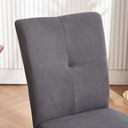 Set of 2 Fabric Upholstered Simple and Modern Design Tufted Back Dining Side Chair