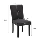 Set of 2 Fabric Upholstered Simple and Modern Design Tufted Back Dining Side Chair