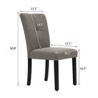 Set of 2 Fabric Upholstered Simple and Modern Design Tufted Back Dining Side Chair