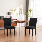 Set of 2 Fabric Upholstered Simple and Modern Design Tufted Back Dining Side Chair
