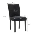 Set of 2 Fabric Upholstered Simple and Modern Design Tufted Back Dining Side Chair