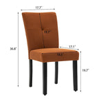 Set of 2 Fabric Upholstered Simple and Modern Design Tufted Back Dining Side Chair