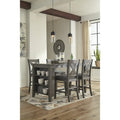 Signature Design by Ashley Caitbrook Gray 5-Piece Counter Height Dining Package