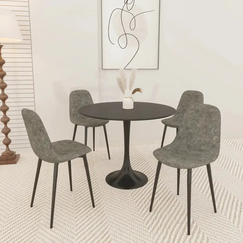 31.5 Mid Century Tulip Round Dining Table for 4 People