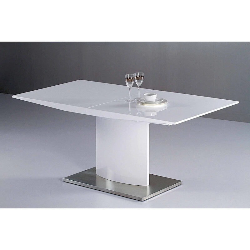 White Lacquer Extension Dining Table