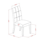 East West Furniture Austin Parson Dining Chairs, Set of 2 (Color & Fabric Options)