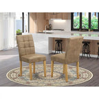 East West Furniture Austin Parson Dining Chairs, Set of 2 (Color & Fabric Options)