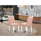 East West Furniture Austin Parson Dining Chairs, Set of 2 (Color & Fabric Options)