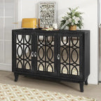 Sideboard with 3 Door Mirrored Buffet Cabinet