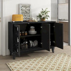 Sideboard with 3 Door Mirrored Buffet Cabinet