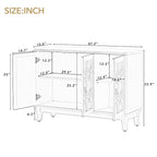 Sideboard with 3 Door Mirrored Buffet Cabinet