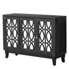 Sideboard with 3 Door Mirrored Buffet Cabinet