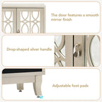 Sideboard with 3 Door Mirrored Buffet Cabinet