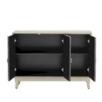 Sideboard with 3 Door Mirrored Buffet Cabinet