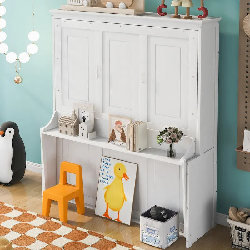 Nestfair Queen Size Murphy Bed with Shelf