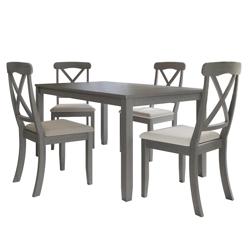 CraftPorch Farmhouse Style 5-piece Wooden Dining Set