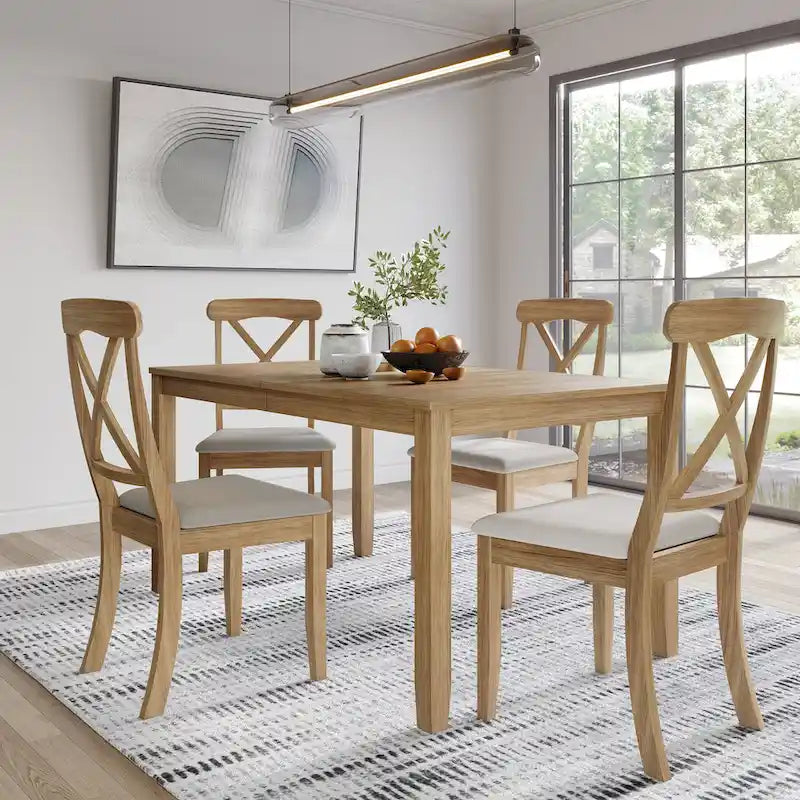 CraftPorch Farmhouse Style 5-piece Wooden Dining Set