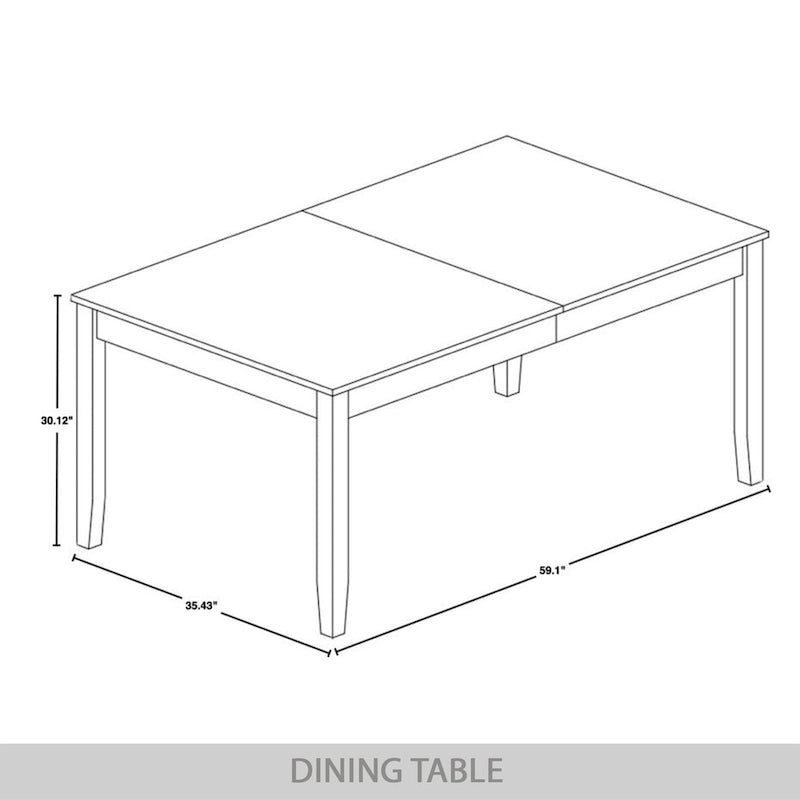 CraftPorch Farmhouse Style 5-piece Wooden Dining Set