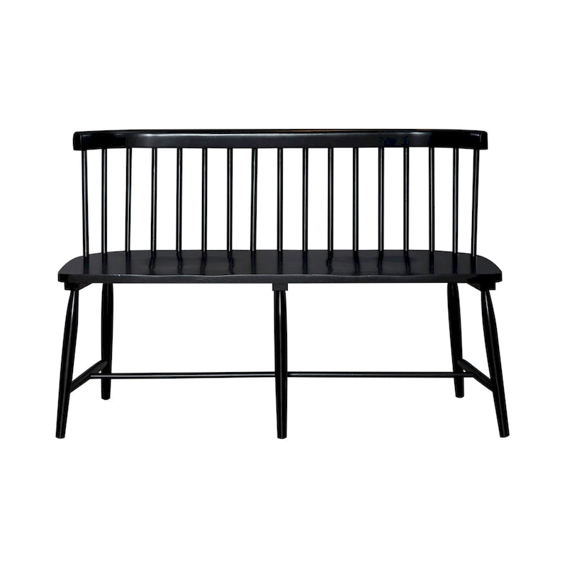 Capeside Cottage White and Black 6 Piece Rectangular Table Set