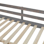 Full Size Loft Bed with U-shaped Desk, Drawers and Storage Shelves