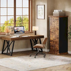 4-Drawer File Cabinet for Home Office, Wood Vertical Filing Cabinet for A4/Letter Size