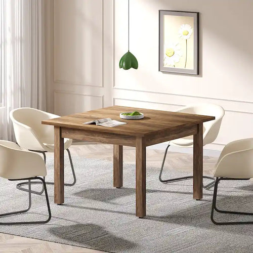 39.4 Inches Square Conference Table with Solid Wood Legs for Meeting Room