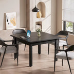 39.4 Inches Square Conference Table with Solid Wood Legs for Meeting Room