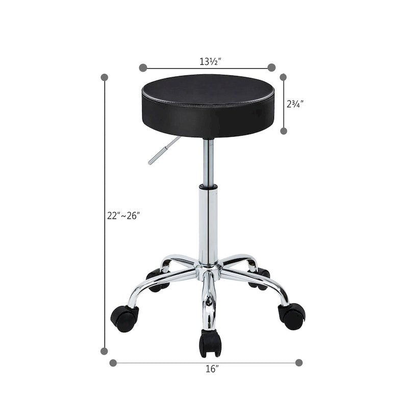 Backless PU Leather Salon Spa Rolling Stool