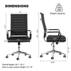 Ergonomic Office Desk Chair PU Leather Height Adjustable Swivel Chair