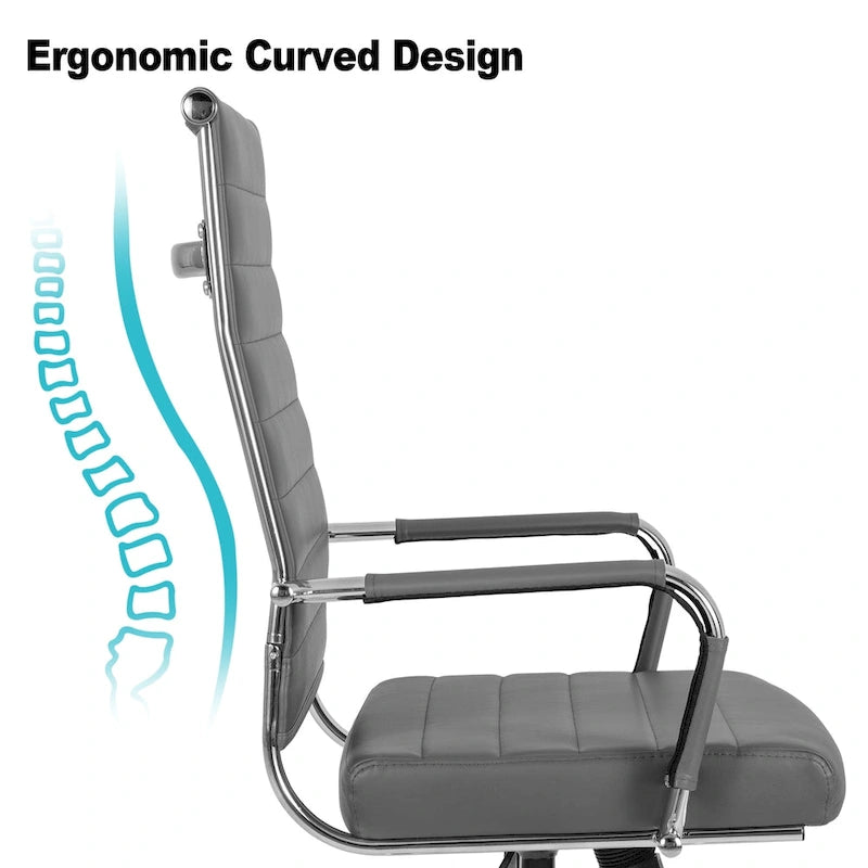 Ergonomic Office Desk Chair PU Leather Height Adjustable Swivel Chair