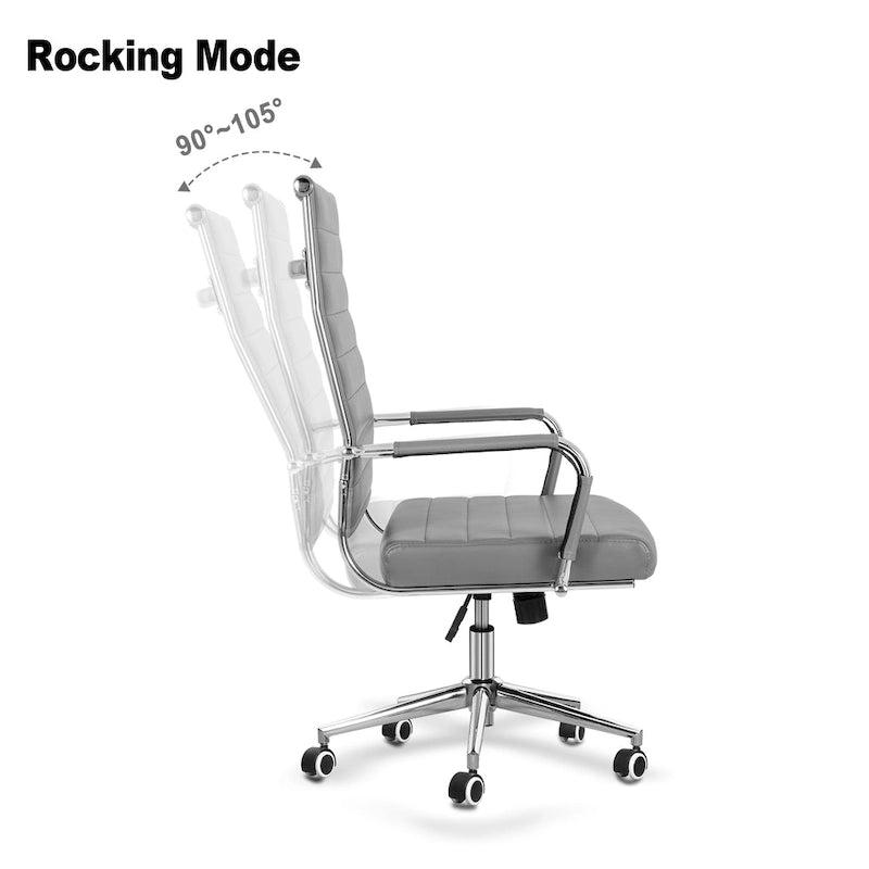 Ergonomic Office Desk Chair PU Leather Height Adjustable Swivel Chair