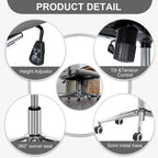 Ergonomic Office Desk Chair PU Leather Height Adjustable Swivel Chair