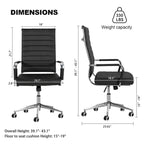 Ergonomic Office Desk Chair PU Leather Height Adjustable Swivel Chair