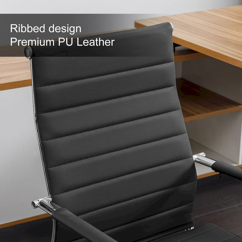 Ergonomic Office Desk Chair PU Leather Height Adjustable Swivel Chair