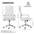 Ergonomic Office Desk Chair PU Leather Height Adjustable Swivel Chair