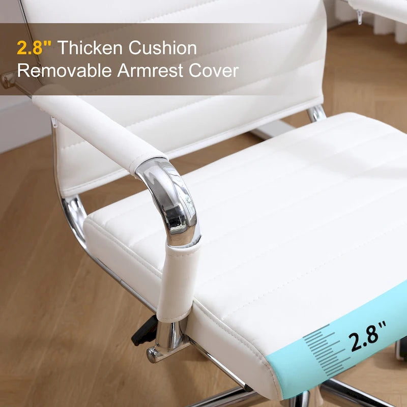 Ergonomic Office Desk Chair PU Leather Height Adjustable Swivel Chair